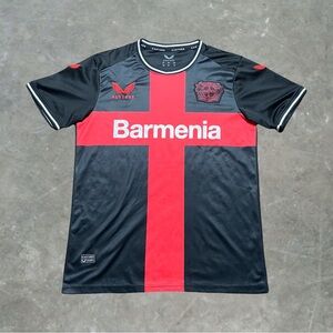Castore Bayer Leverkusen 2023/24 Home Soccer Jersey Mens Size L Black/Red
